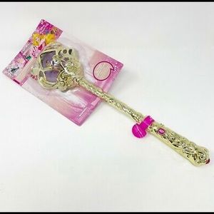 Disney Parks Princess Aurora Sleeping Beauty Wand Gold Light Up Toy Sounds
